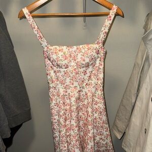 BeBop Pink and Cream Floral Mini Dress